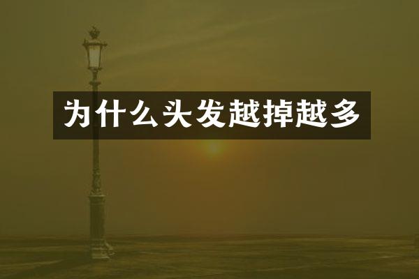 为什么头发越掉越多