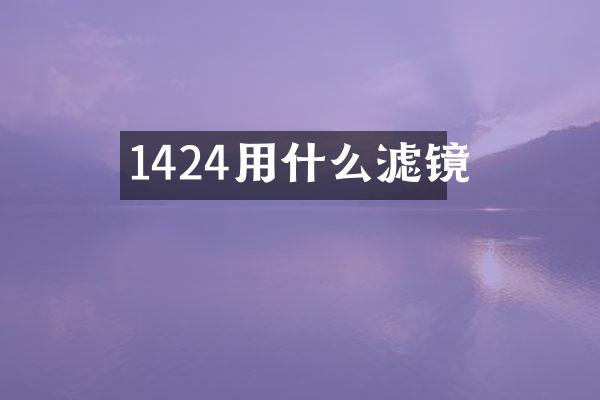1424用什么滤镜