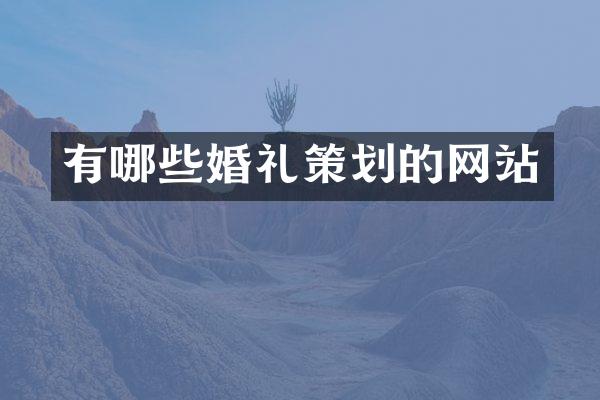 有哪些婚礼策划的网站