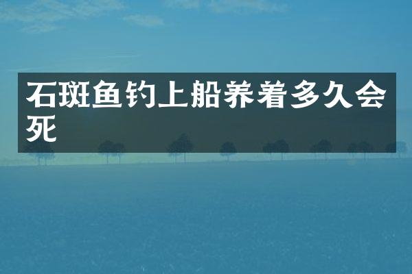 石斑鱼钓上船养着多久会死