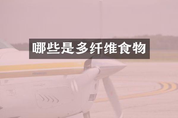 哪些是多纤维食物