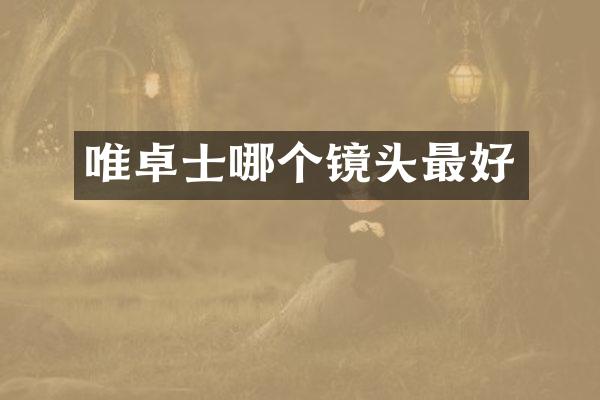 唯卓士哪个镜头最好