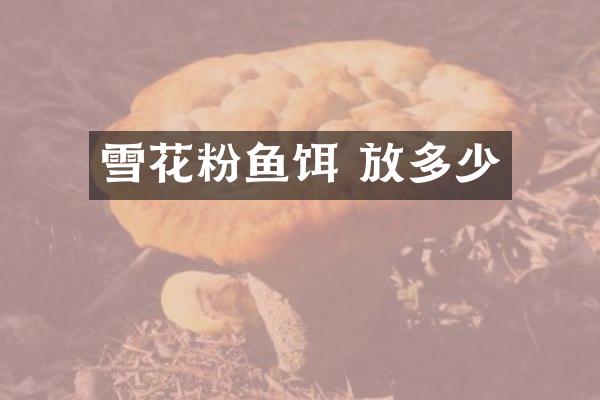 雪花粉鱼饵 放多少