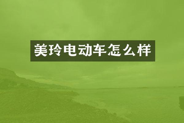 美玲电动车怎么样