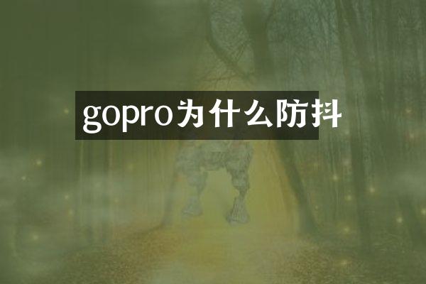 gopro为什么防抖