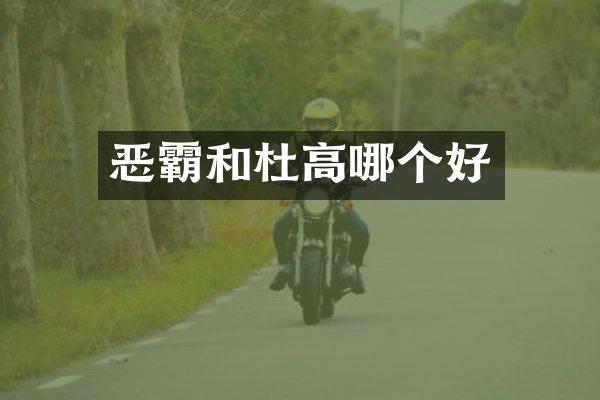 恶霸和杜高哪个好