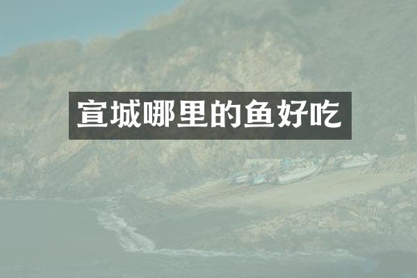 宣城哪里的鱼好吃