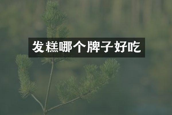 发糕哪个牌子好吃