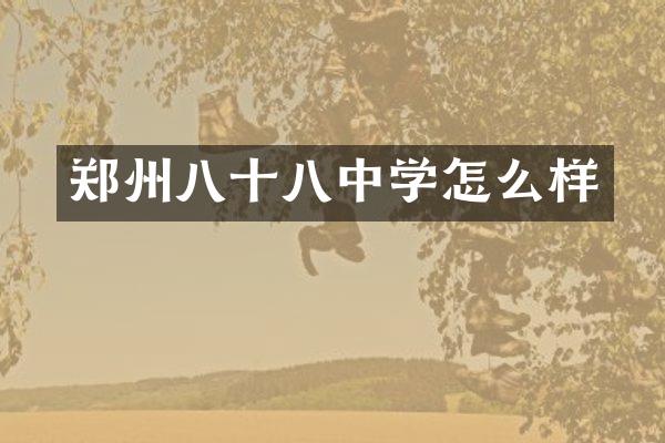 郑州八十八中学怎么样