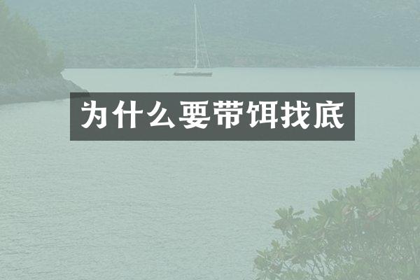 为什么要带饵找底