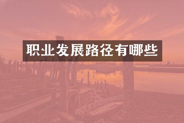 职业发展路径有哪些