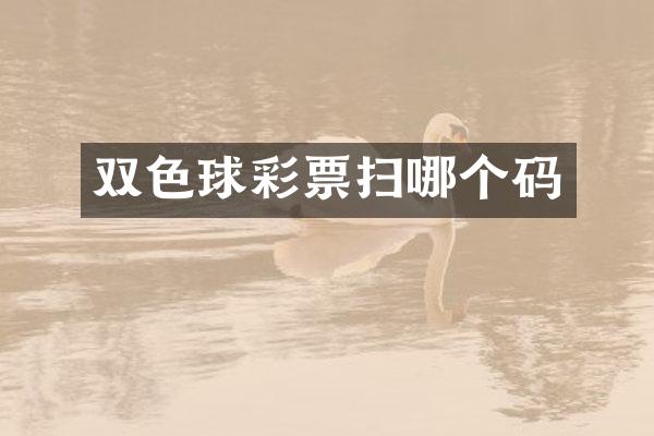 双色球彩票扫哪个码