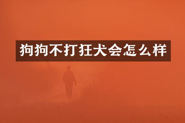 狗狗不打狂犬会怎么样