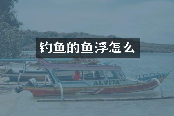 钓鱼的鱼浮怎么