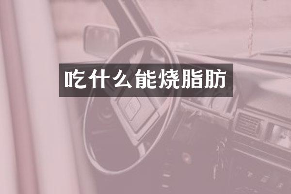 吃什么能烧脂肪