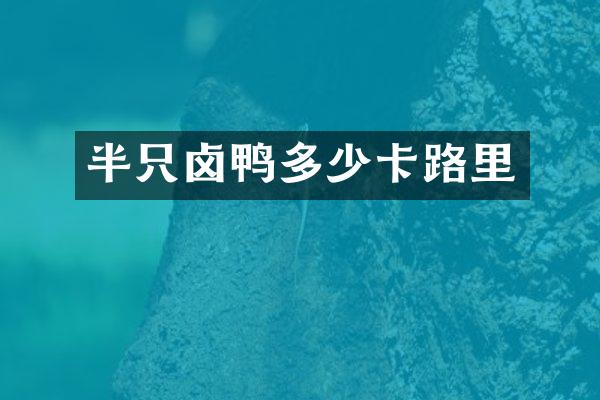 半只卤鸭多少卡路里