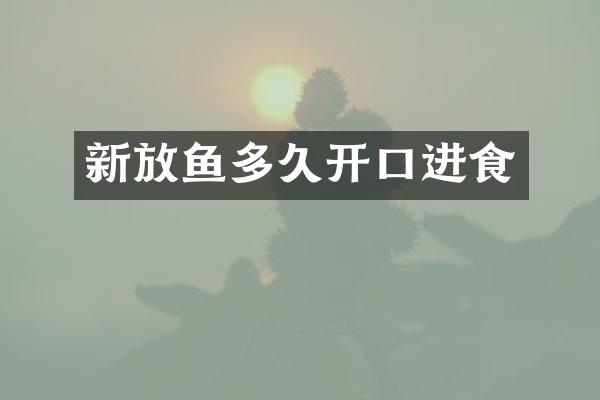 新放鱼多久开口进食