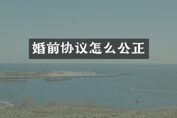 婚前协议怎么公正