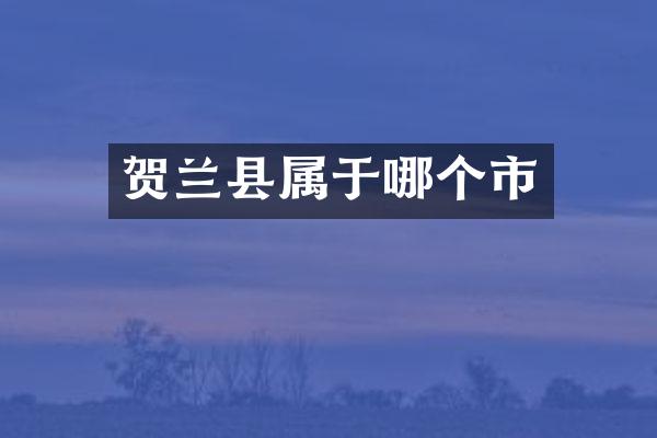 贺兰县属于哪个市