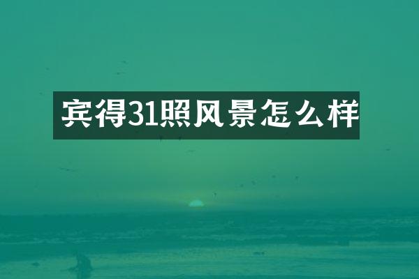 宾得31照风景怎么样