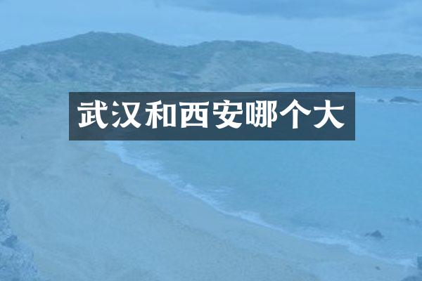 武汉和西安哪个大