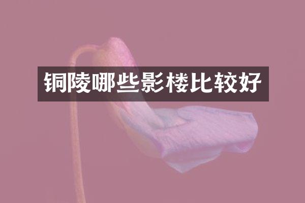 铜陵哪些影楼比较好