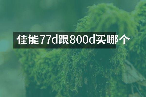 佳能77d跟800d买哪个