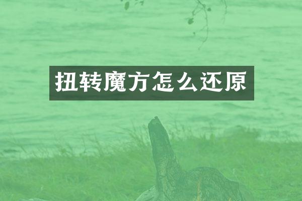 扭转魔方怎么还原