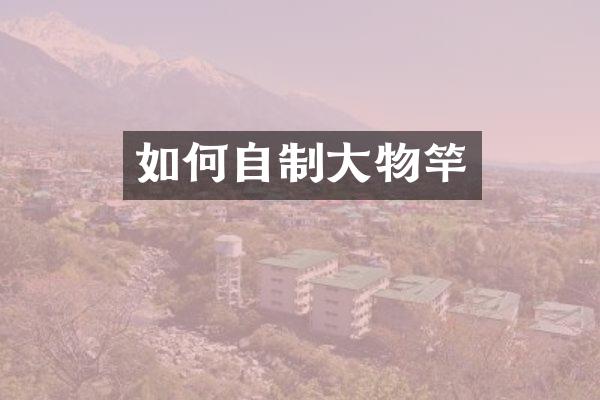 如何自制大物竿