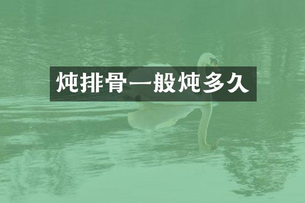 炖排骨一般炖多久