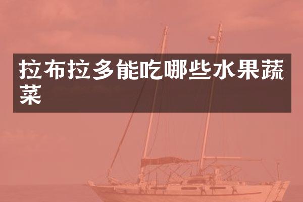 拉布拉多能吃哪些水果蔬菜