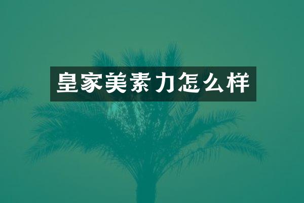 皇家美素力怎么样