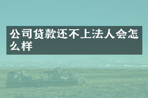 公司贷款还不上法人会怎么样