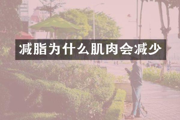 减脂为什么肌肉会减少