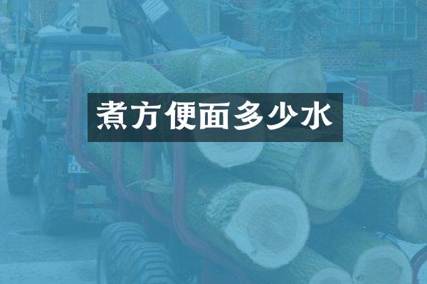 煮方便面多少水