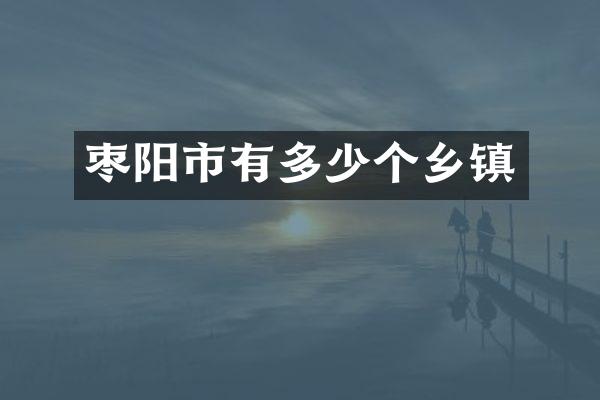 枣阳市有多少个乡镇