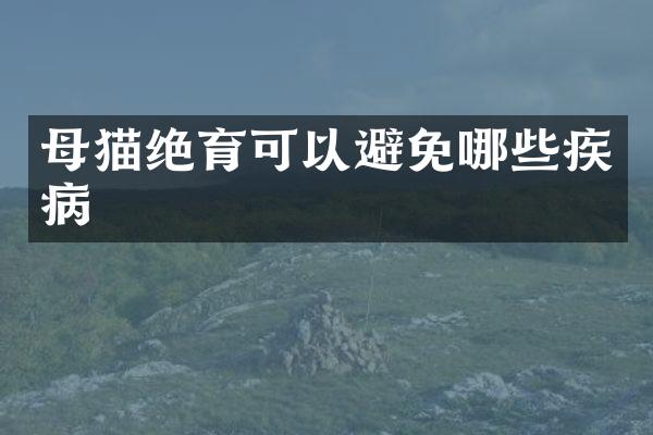 母猫绝育可以避免哪些疾病