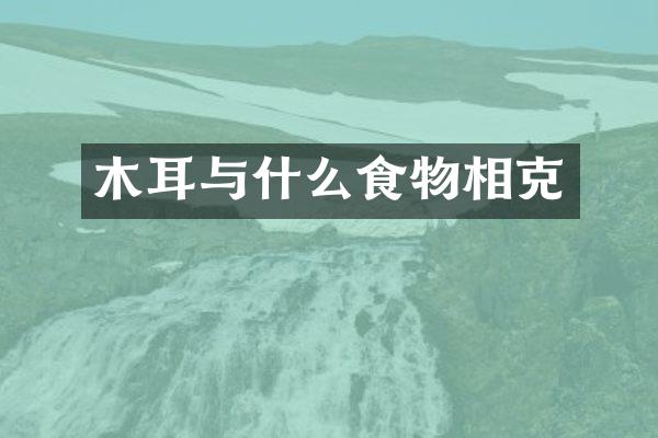 木耳与什么食物相克