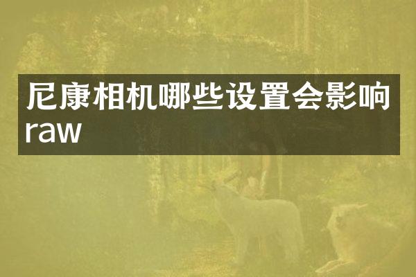 尼康相机哪些设置会影响raw