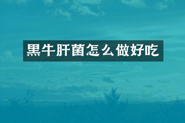 黑牛肝菌怎么做好吃