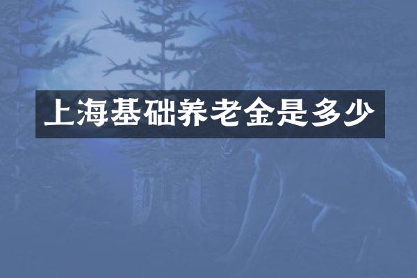 上海基础养老金是多少