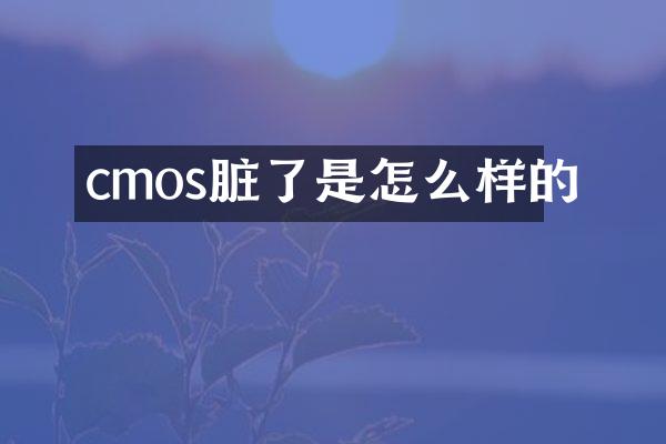 cmos脏了是怎么样的