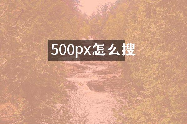 500px怎么搜