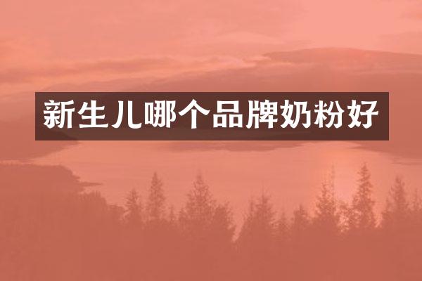新生儿哪个品牌奶粉好
