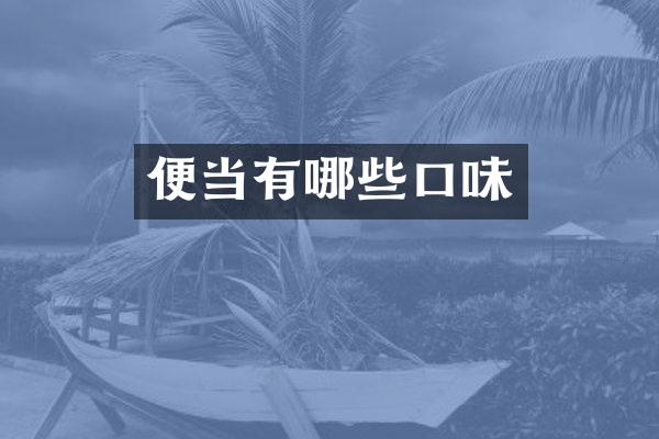 便当有哪些口味