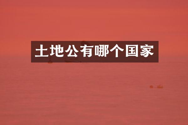 土地公有哪个国家