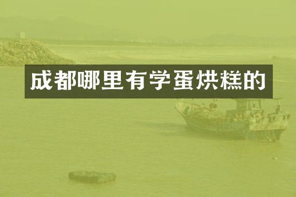 成都哪里有学蛋烘糕的