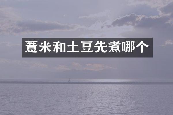 薏米和土豆先煮哪个