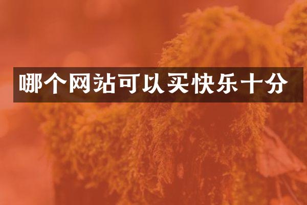 哪个网站可以买快乐十分