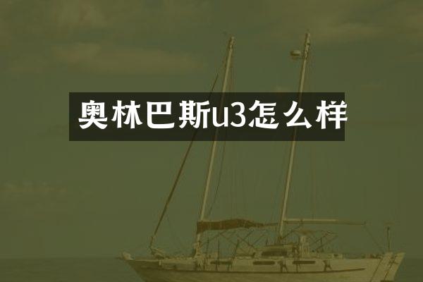 奥林巴斯u3怎么样